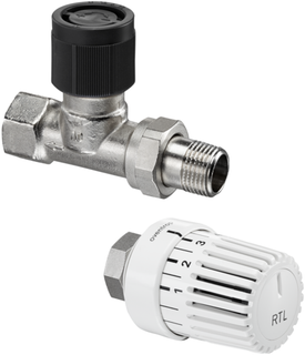 Oventrop RL-Temp.-Begr.-Set DN 15, Rückl.-DG-Vtl u Therm. Uni RTLH