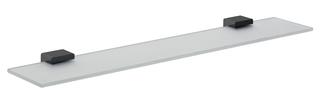 EMCO Ablage Loft 600mm, Kr.-Glas sat., Halter schwarz