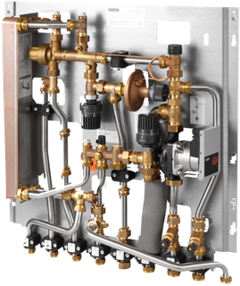 Oventrop Wohnungsstation Regudis W-HTF Leistungsb. 3, m. 17 l/m., kupfergelötet