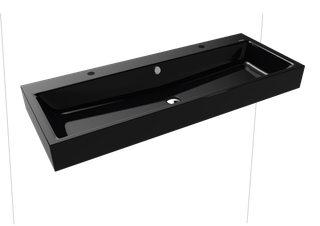 Kaldewei Wand-Waschtisch PURO 3167 120x46, 3 Hahnl., we., P-E, schwarz