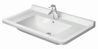 Duravit Möbelwaschtisch Starck 3 85x48,5cm, we, m HL, ÜL, Hahnlochbank