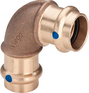 Viega Bogen Sanpress 2226.LF 54mm, 45Gr, m SC-Con., labs-f, Rotguss