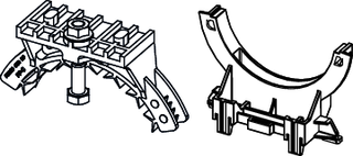 TECE WC-Ablaufbogenhalter clipbar, f Trockenbau, für WC-Modul