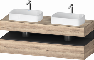 Duravit Waschtisch-Unterschrank Qatego 160x55x60cm, gra m/E ma, Pl, B bs, B