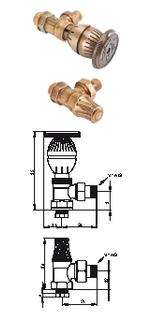 AS Retroventil mit Thermostatkopf 1/2" Set