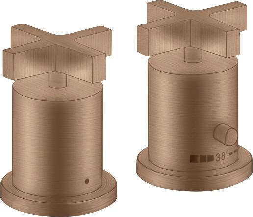 Artikelbild 1 des Artikels „hansgrohe Fertigmontageset Axor Citterio 2-Loch-Wannenrandarmatur, mit Thermostat, Kreuzgriffen “