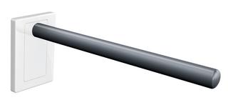 HEWI Wandstützgriff System 800 K Ausl. 600mm, Abd. we, anthrazitgrau