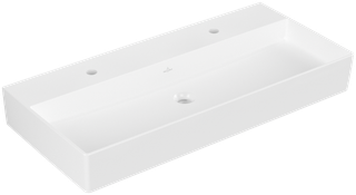V&B Waschtisch Memento 2.0 100x47cm, gs, 2xHahnloch, o Ü, st wh. C+