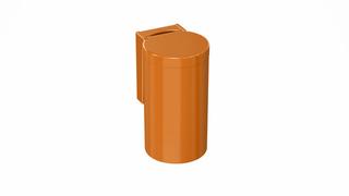 HEWI Abfallbehälter 477 330x210mm, m Klappd., Haftetike., orange