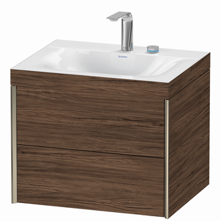 DU WTU XViu/Viu, 2 Schubk, 503x600x480mm 2 HL, champ.m./nussb. dkl, Ra. 21 ES Ah.