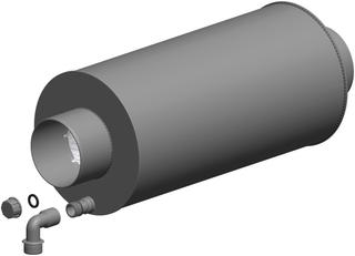 ATEC Absorptions-Schalldämpfer ASD 45, DN 125, 588mm, 25 dB, a Kunstst.