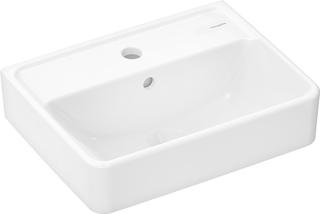 hansgrohe Handwaschbecken Xanuia Q 450 x 340 mm, mit Hahnloch/Überlauf, weiß