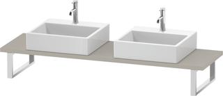 Duravit Konsole Cpmpact L-Cube 80-200x48cm, 2 Ausschn, Stär 3cm, Tau ma