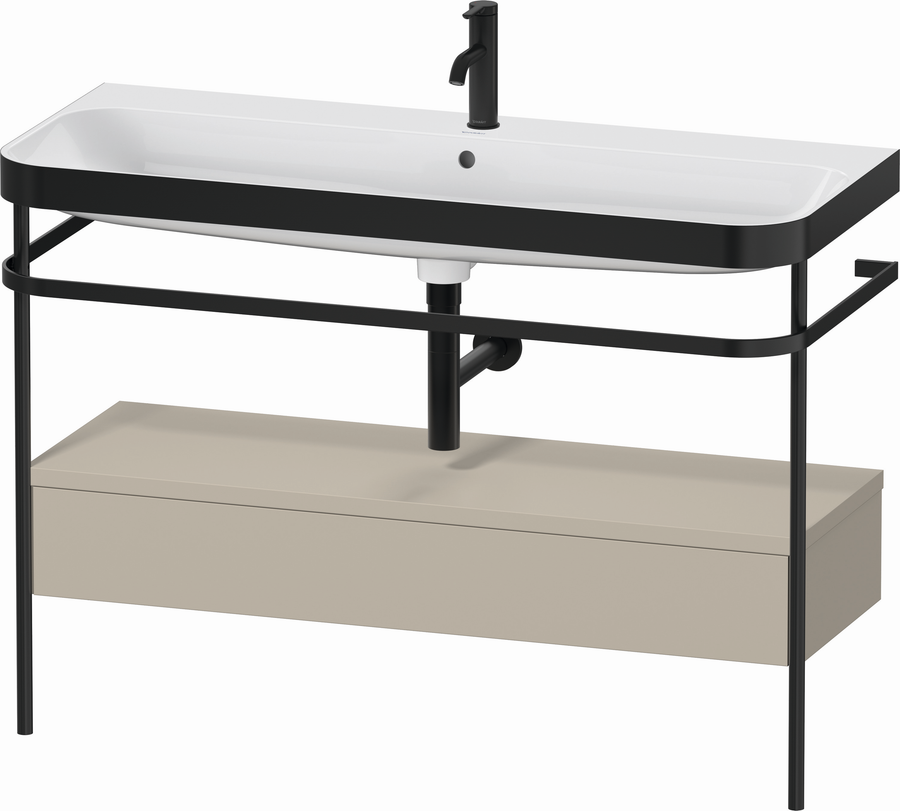 Artikelbild 2 des Artikels „Duravit MWT-Kombi Happy D.2 Plus 117,5x49cm, m Konso, 1 Lad, 1 HL, T m 1 Hahnloch | taupe seidenmatt“