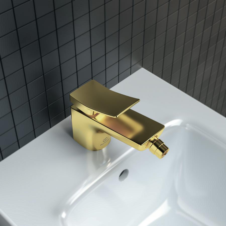 Artikelbild 6 des Artikels „IS Bidet-Einhebelmischer Conca Ausl. 133mm, m Abl.-Garnitur, brush. gol brushed gold“