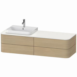 DU WTU HappyD2+ wandh.,408x1600x550mm 4SK,BP l.,med. eiche f.MWT ES Ah. bs