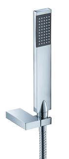 AQVAZONE Wannenset AQVA DESIGN chr, eck, m Stabhandbr., Schlauch 1250mm