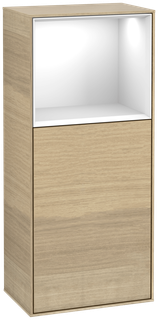 V&B Seitenschrank Finion 41,8x93,6cm, li, Reg ob glo wh., Oa ven