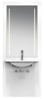 HEWI Waschtisch-Modul S 50 we, mit WT M40.11.501 u LED-Spiegel, we