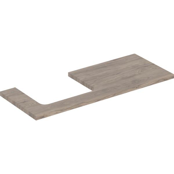 Artikelbild 1 des Artikels „Geberit Waschtisch-Platte One 120x3x47cm, Nu hick. Ho., l, f AWT re 120 x 3 x 47 cm | Nussbaum hickory/Melamin Holzstruktur“