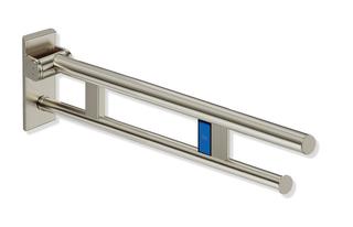 HEWI Stützklappgriff System 900 PVD Duo m., m 2 Griff., FSA, li, 712mm, ni. geb.