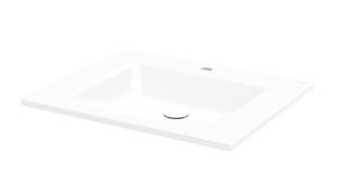 Einbau-Waschtisch BetteAqua A070 60x49,5cm, HLW1, PW, edelweiß