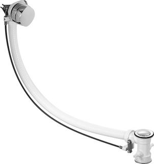 Duravit Ab- u. Überlaufgarn. Quadroval d= 5,2cm, mit Wanneneinlauf, chrom
