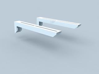 Wandkonsole Polyline LAS für DN 80/125, weiß