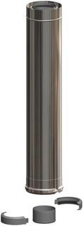 ATEC Kompensator. PolyClassic Iron/White DN 125/190, 940mm, PP, Edelstahl blank