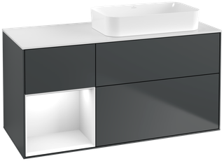 V&B WT-Unterschrank Wandbel. Finion 120x60 cm, Rg l g wh. Lac, md bl. m Lac