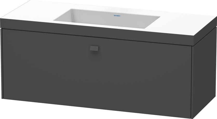 Artikelbild 1 des Artikels „Duravit Waschtischunterschrankset Brioso 120x48cm, Graphit matt, ohne Hahnloch 120 x 48 cm | graphit matt“