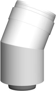 ATEC Bogen PolyTwin 30Gr, DN 80/125, PP, konzentrisch, weiß