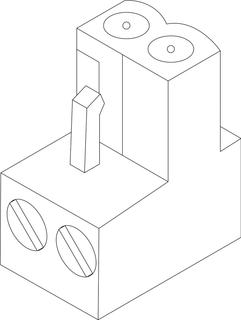 BOSCH Ersatzteil TTNR: 8718582620 Anschlussklemme 2-polig signalbraun