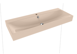Kaldewei Wand-Waschtisch SILENIO 3046 120x40cm, 1 Hahnl., ch, P-E, bahamabeige
