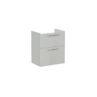 VitrA WT-Unterschrank Root Flat Compact 56,5x37x65cm, 2 Aus, Korp perlgr hgl