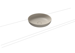 Kaldewei Waschtisch-Schale Miena 3180 d 45cm, o. ÜL/HL, P-E, warm grey10