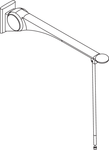 Artikelbild 1 des Artikels „HEWI Stützklappgr 802 LifeSystem Basic 900mm, anthr. hgl/anthr m, m Bodenstütze 900 mm | anthrazit hochglanz/anthrazit matt“