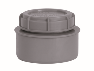 Airfit Endstopfen DN 75, grau, mit Schraubverschlusskappe