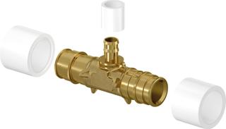 Uponor T-Stück Q&E 20x9,9x20mm, Messing