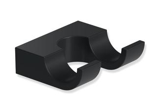 HEWI Handtuch-Doppelhaken System 800 50x53mm, schwarz tiefmatt