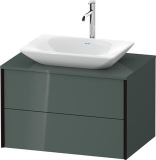 DU WTU wandhängend XViu 509x800x550mm 2 Schk.,Schwa.M./Dol.Gr.HGL/ES Nussb.M