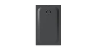 Duschwanne BetteUltra 1670 120x75x3,5cm, Mini-Wannenträger, raven