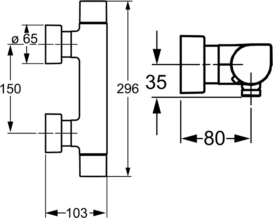 Artikelbild 4 des Artikels „Hansa Br.-Thermostat HANSATEMPRA STYLE AP, S-Anschlüsse, chrom chrom“