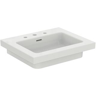 IS Waschtisch Extra 61x51x15cm, 3 HL, mit Überlauf, weiß
