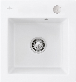 V&B bündige Spüle Subway 45 XS Flat m Abl.garn, Exzenter, stone white