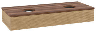V&B WTU m F-Struktur -Beleuchtg. Antao 120x19x50cm, WBP-farbe w. wal, honey oak