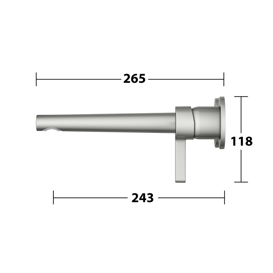 Artikelbild 6 des Artikels „Keuco Fertigmontageset Edition 400 UP-WT-EHM, o Abl, A 243mm, ED/fin Ausladung 243 mm | edelstahl-finish“