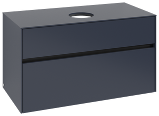 V&B Waschtischunterschrank Collaro 100x54,8x50cm, WT mittig, marine blue