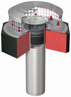 ACO Flachdachablauf Spin V2A DN70/90 Grad/1-tlg