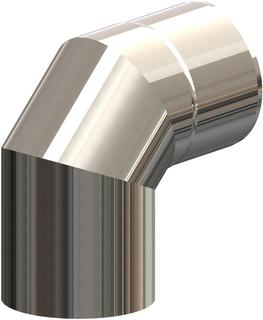 ATEC Bogen PolyClassic +Iron/White 87Grad, DN 60/100, PP, Edelstahl blank